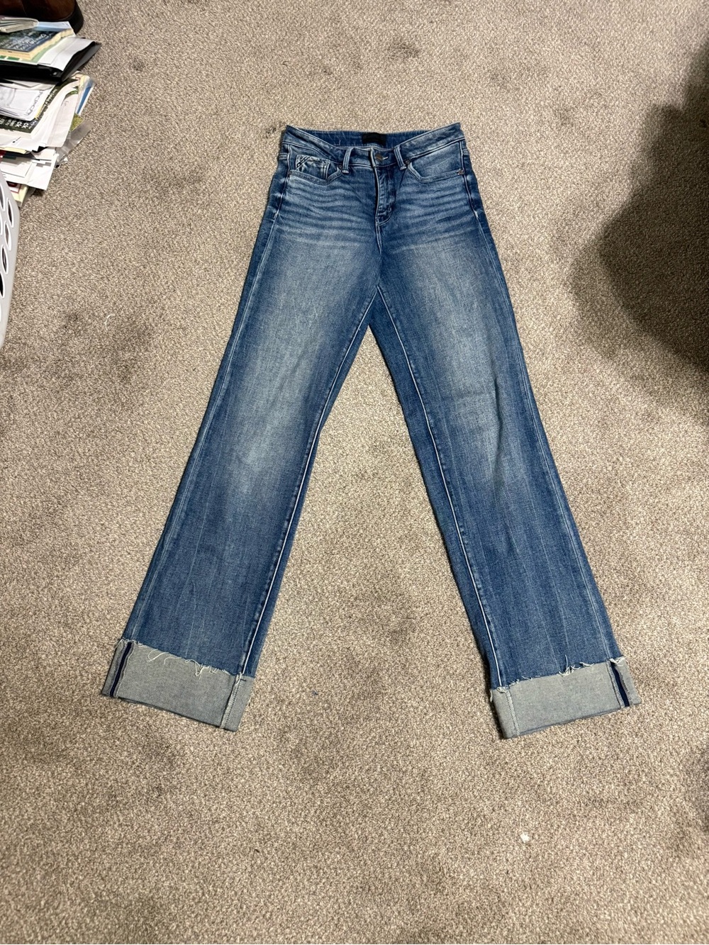 Buckle Black Fit No. 35 Wide Leg Stretch Cuffed Jean